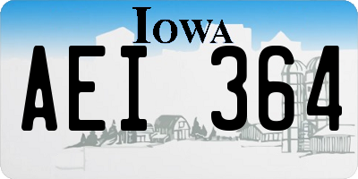 IA license plate AEI364