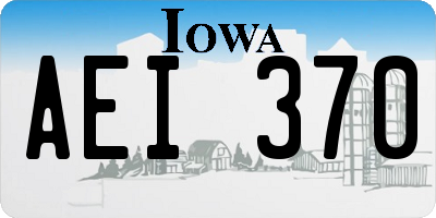 IA license plate AEI370