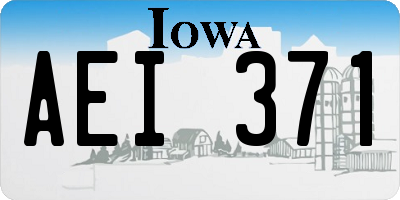 IA license plate AEI371