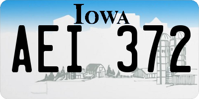 IA license plate AEI372