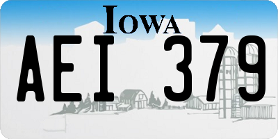 IA license plate AEI379