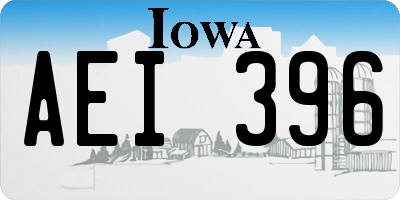IA license plate AEI396