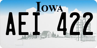 IA license plate AEI422