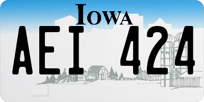 IA license plate AEI424