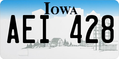 IA license plate AEI428