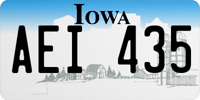 IA license plate AEI435