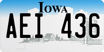 IA license plate AEI436