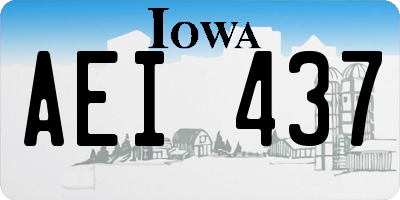 IA license plate AEI437