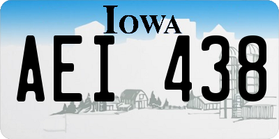IA license plate AEI438