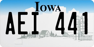 IA license plate AEI441