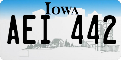 IA license plate AEI442
