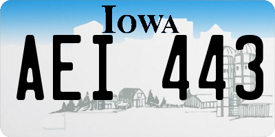 IA license plate AEI443