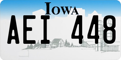 IA license plate AEI448