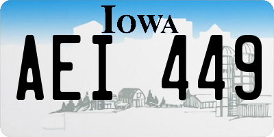 IA license plate AEI449