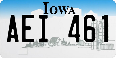 IA license plate AEI461
