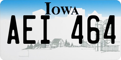 IA license plate AEI464