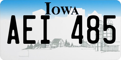 IA license plate AEI485