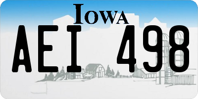 IA license plate AEI498