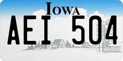 IA license plate AEI504