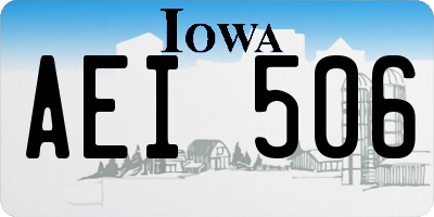 IA license plate AEI506
