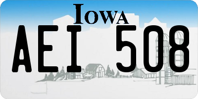 IA license plate AEI508