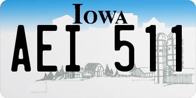 IA license plate AEI511