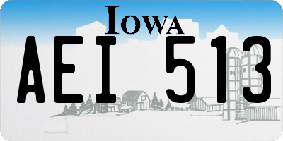 IA license plate AEI513