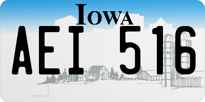 IA license plate AEI516
