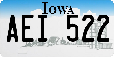 IA license plate AEI522