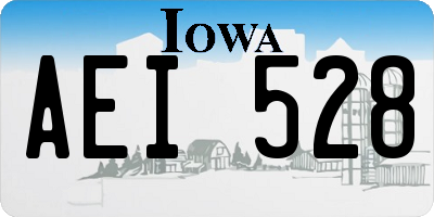 IA license plate AEI528