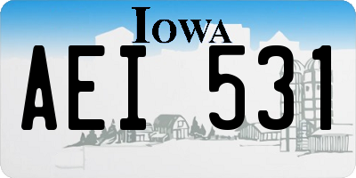 IA license plate AEI531