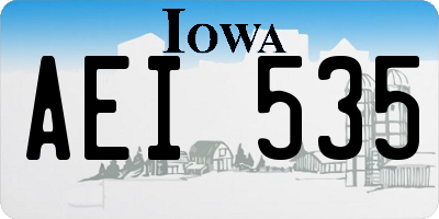 IA license plate AEI535