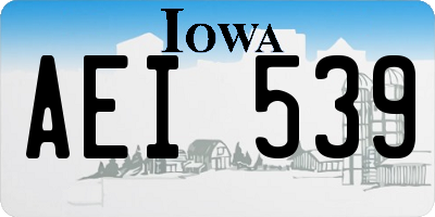 IA license plate AEI539