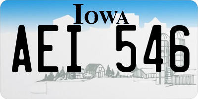 IA license plate AEI546