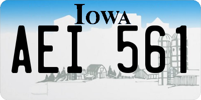 IA license plate AEI561