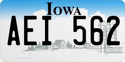 IA license plate AEI562