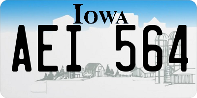 IA license plate AEI564