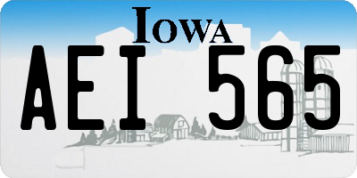 IA license plate AEI565