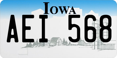 IA license plate AEI568