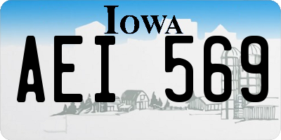 IA license plate AEI569