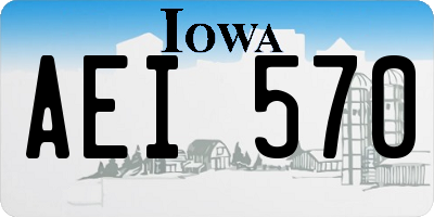 IA license plate AEI570