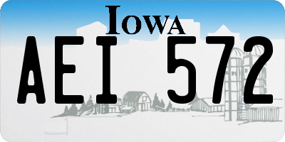 IA license plate AEI572