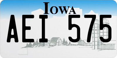 IA license plate AEI575