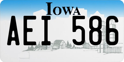 IA license plate AEI586