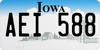 IA license plate AEI588