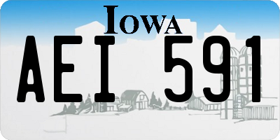 IA license plate AEI591