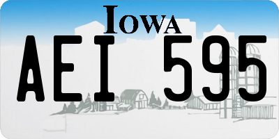 IA license plate AEI595