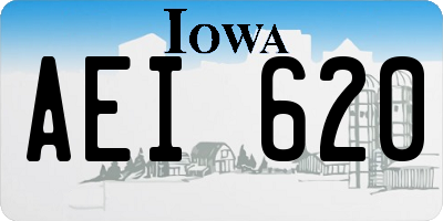 IA license plate AEI620