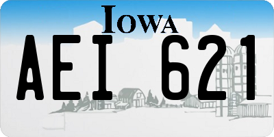 IA license plate AEI621