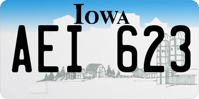 IA license plate AEI623